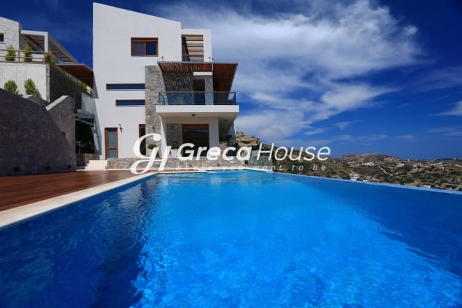 Renovated Villa 346 sq.m. with Pool, Sea View and Full Autonomy – Agia Varvara, Heraklion - Photo 1