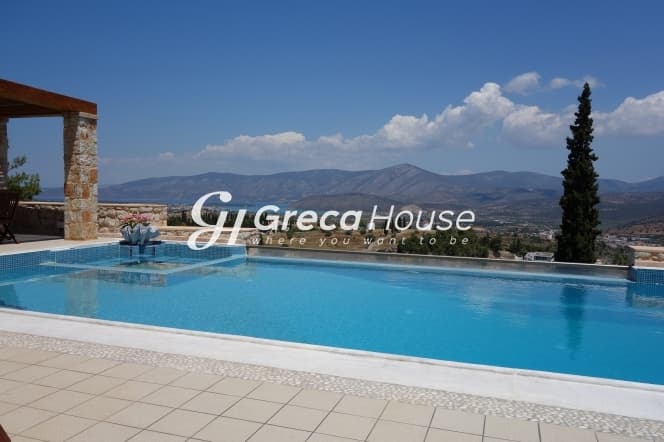 Πολυτελής Βίλα με Θέα Θάλασσα, Πισίνα & Γήπεδο Τένις στο Κρανίδι, Αργολίδα - Φωτογραφία 13