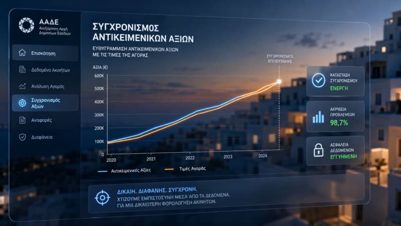 Automatic Adjustment of Objective Property Values in Greece